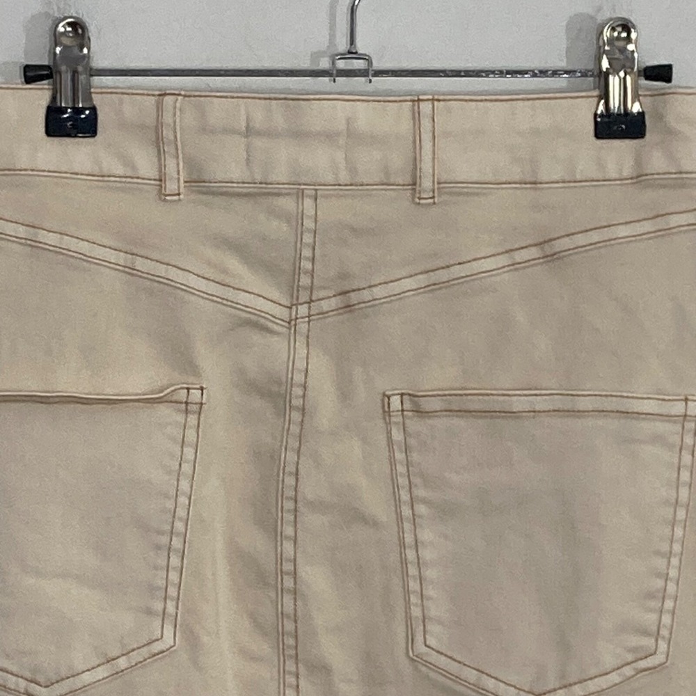 Anthropologie Pilcro Womens Skirt Size 6 Cream Denim Mini Light Academia - Picture 6 of 13